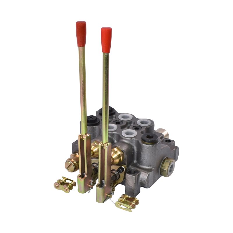 Distribuitor hidraulic cu doua manete profesional, presiune 200 bar 80L/minut